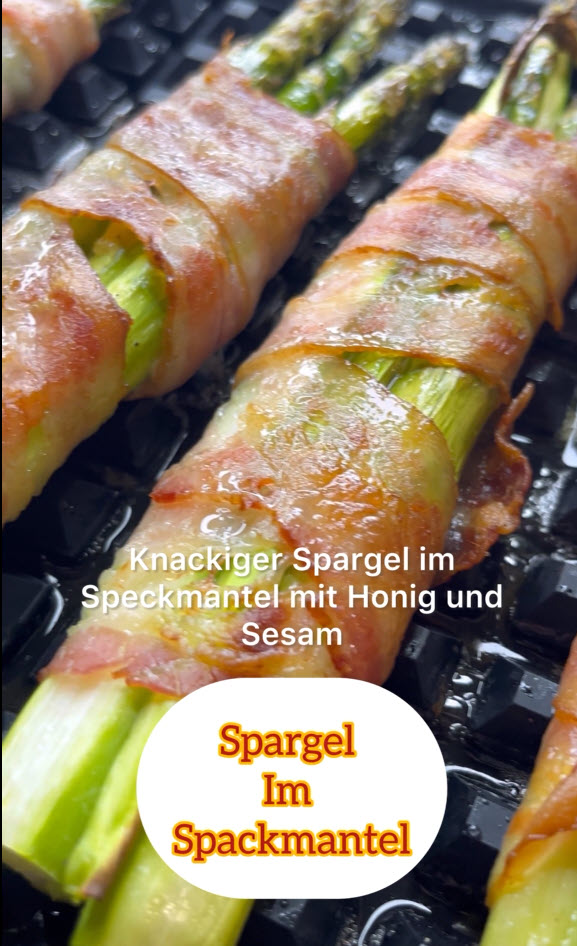 Spargel im Speckmantel mit Honig