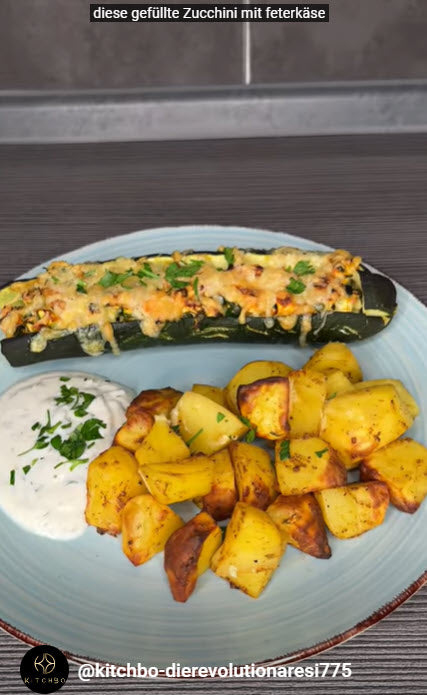 Gefüllte Zucchini mit Feta
