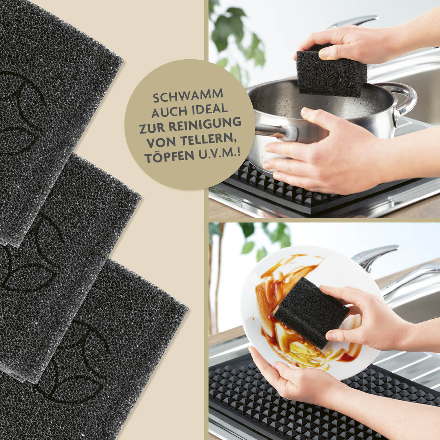 Silikonschwamm - 3er-Set