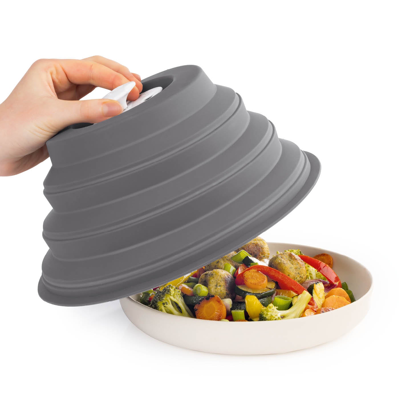 Faltbare Mikrowellenhaube mit Magnet